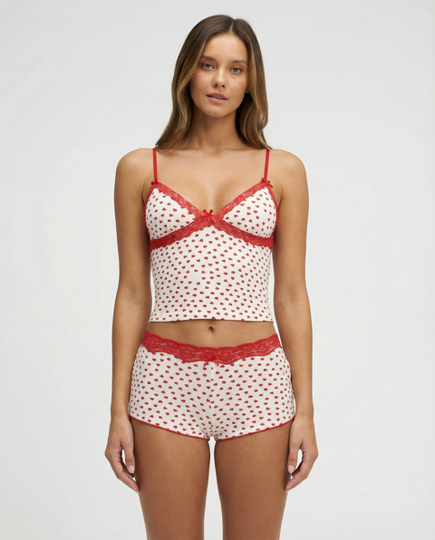 Cherry Print Lounge Set